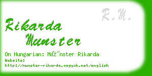 rikarda munster business card